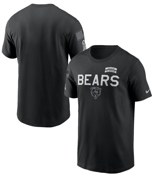 Men's Black Chicago Bears 2026 Salute to Service Sideline Dri-FIT T-Shirt